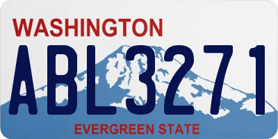WA license plate ABL3271