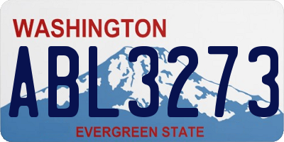 WA license plate ABL3273