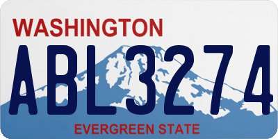 WA license plate ABL3274