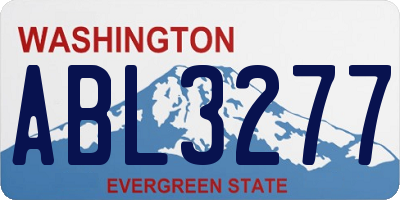 WA license plate ABL3277