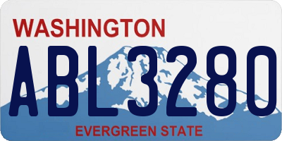 WA license plate ABL3280