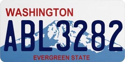 WA license plate ABL3282