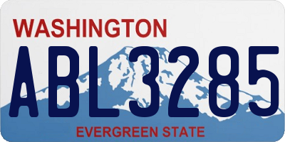 WA license plate ABL3285