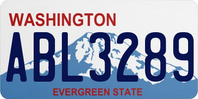 WA license plate ABL3289