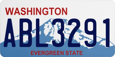 WA license plate ABL3291