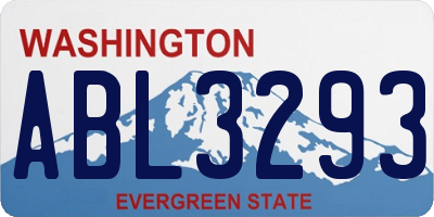WA license plate ABL3293