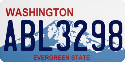 WA license plate ABL3298