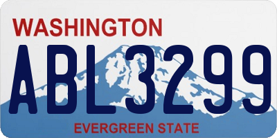 WA license plate ABL3299