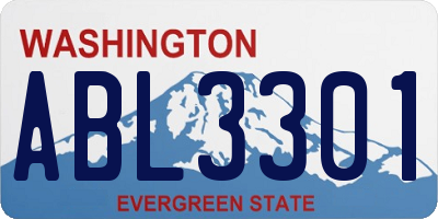 WA license plate ABL3301