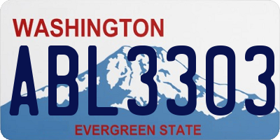 WA license plate ABL3303