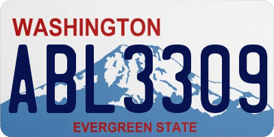 WA license plate ABL3309