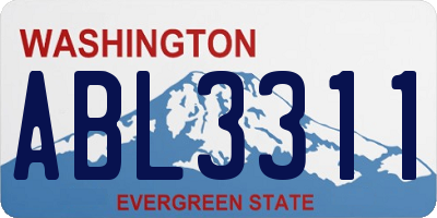 WA license plate ABL3311