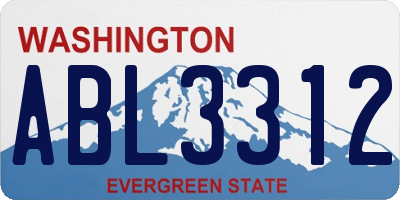 WA license plate ABL3312