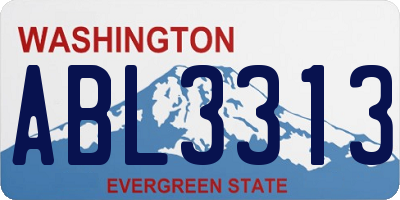 WA license plate ABL3313