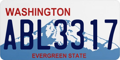 WA license plate ABL3317