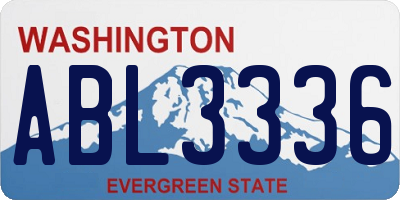 WA license plate ABL3336