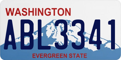 WA license plate ABL3341