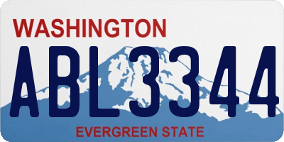 WA license plate ABL3344