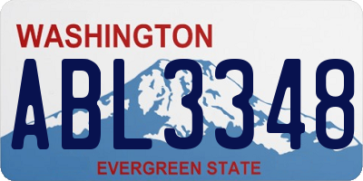 WA license plate ABL3348