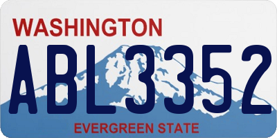 WA license plate ABL3352