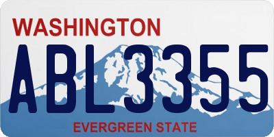 WA license plate ABL3355
