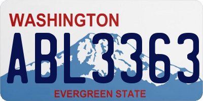 WA license plate ABL3363