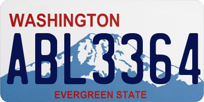WA license plate ABL3364