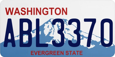WA license plate ABL3370