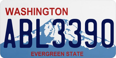 WA license plate ABL3390