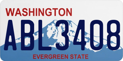 WA license plate ABL3408