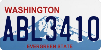 WA license plate ABL3410