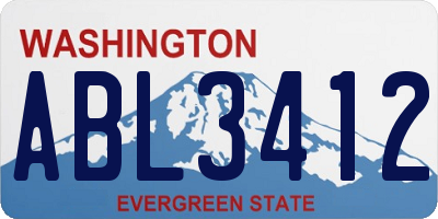WA license plate ABL3412