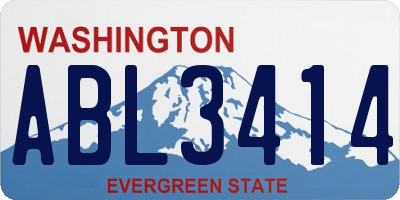 WA license plate ABL3414