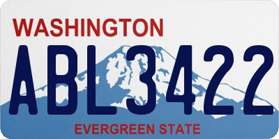 WA license plate ABL3422