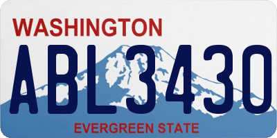 WA license plate ABL3430