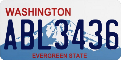 WA license plate ABL3436