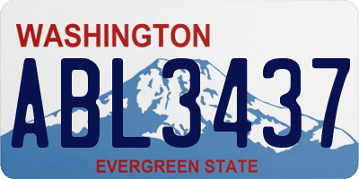 WA license plate ABL3437