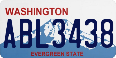 WA license plate ABL3438