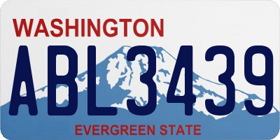 WA license plate ABL3439
