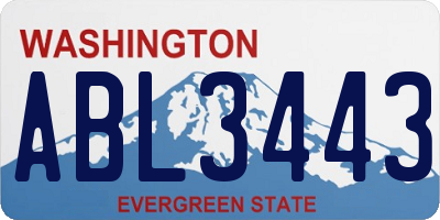 WA license plate ABL3443