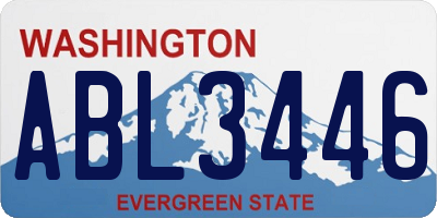 WA license plate ABL3446