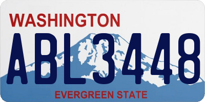 WA license plate ABL3448
