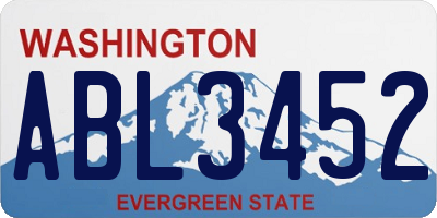 WA license plate ABL3452