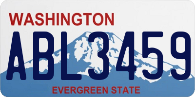 WA license plate ABL3459