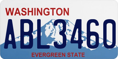 WA license plate ABL3460