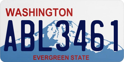 WA license plate ABL3461