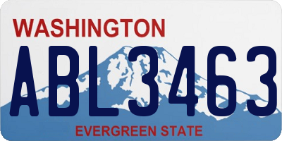 WA license plate ABL3463