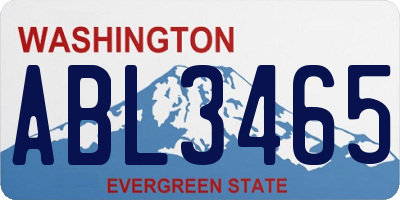 WA license plate ABL3465