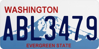WA license plate ABL3479