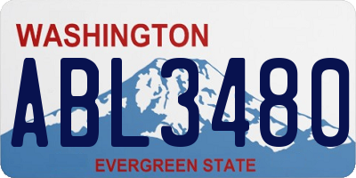 WA license plate ABL3480